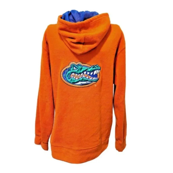 Florida Gators Fleece Jacket Large Unisex Full Zip Hooded Orange Embroidered - Picture 1 of 4